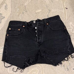 Levi's 501 Black Jean Shorts